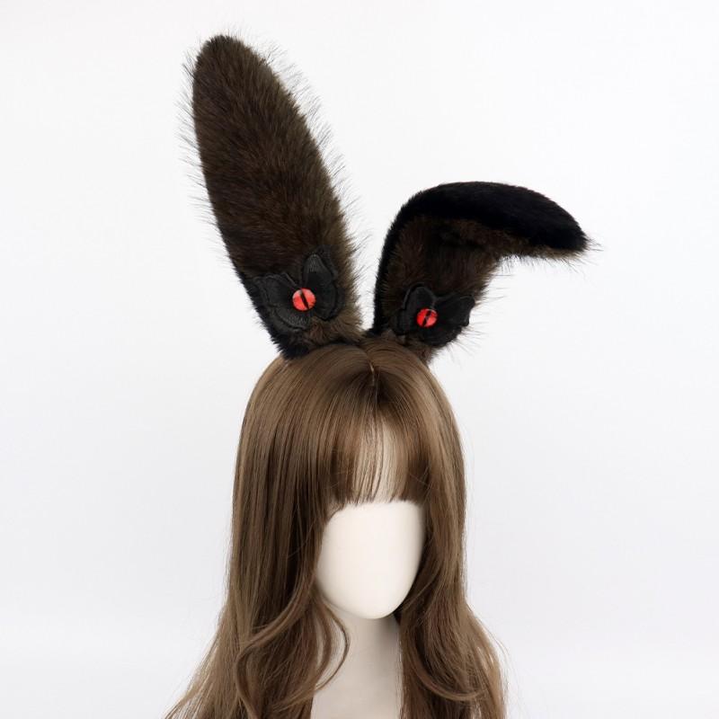 Handmade Plush Rabbit Ear Headband With Adjustable Design Easter Cosplay Unisex Accessory