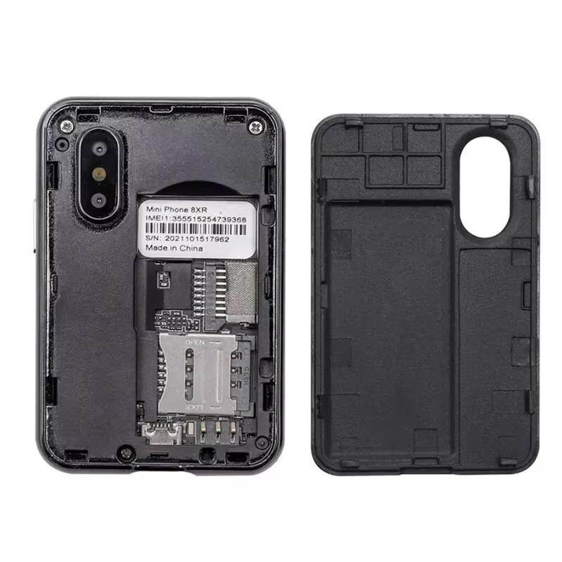 8XR Mini Bluetooth Mobile Phone: 1.77-inch Touchscreen, Card Slot, Candybar Design, Feature Phone.