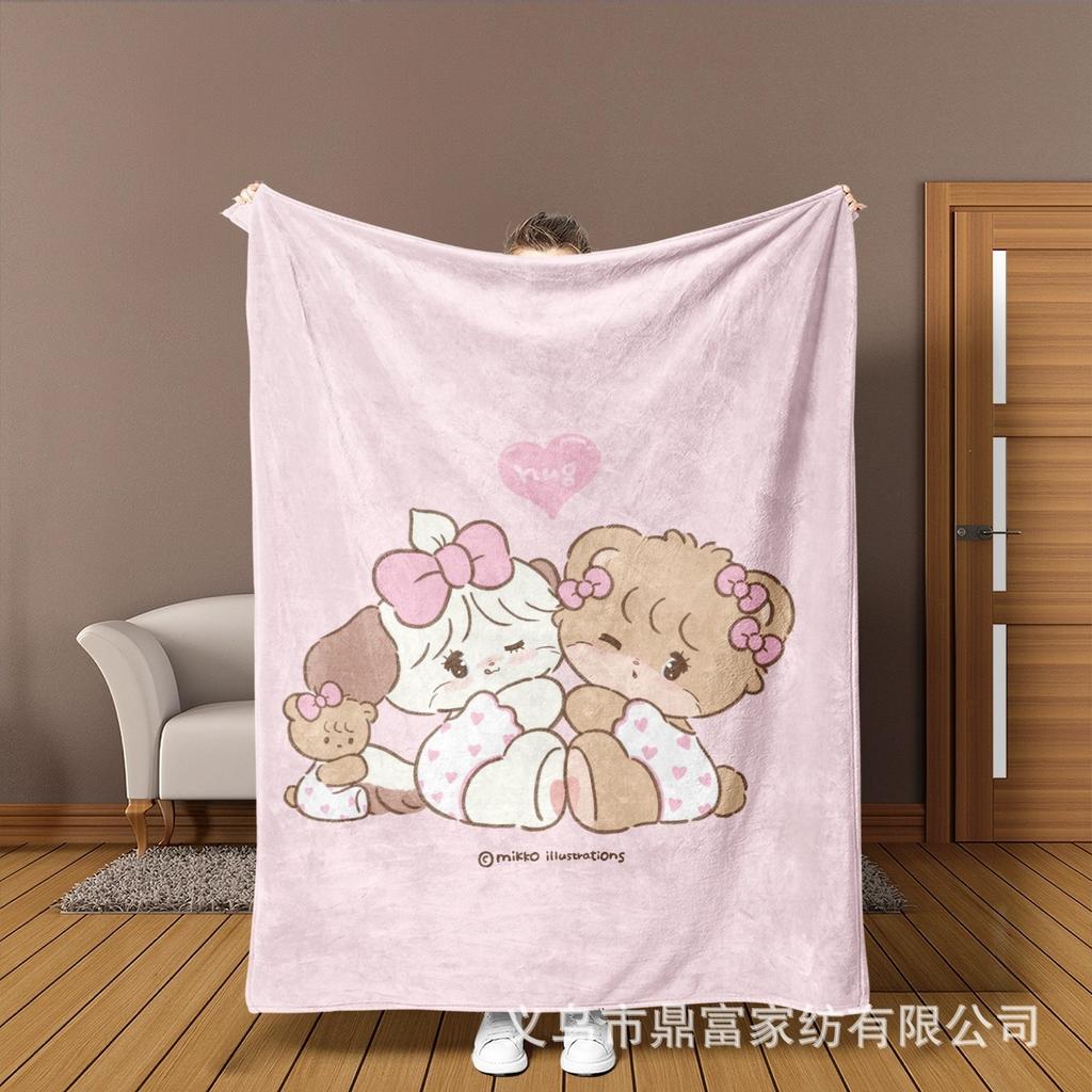 New Cute Cartoon Mikko Flannel Blanket All-season Children's Printed Blanket Soft Nap Blanket