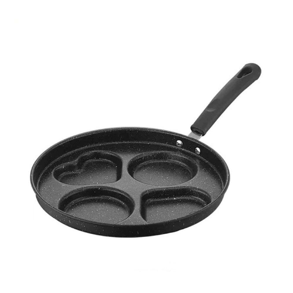 4 Grids Fried Egg Pan Non-stick Pancake Pan Hamburg Maker Divided Egg Skillet  Steak