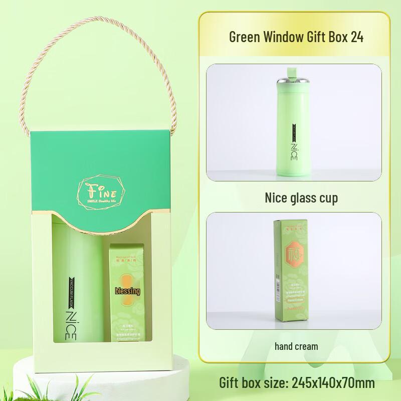 Summer Refreshing Employee Gift Set 24 Glass Cup + Hand Cream