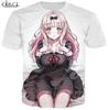 Chika Fujiwara T-shirt Top 3D Print Anime Kaguya Short-sleeve T-shirt Sportswear Casual Street Trend