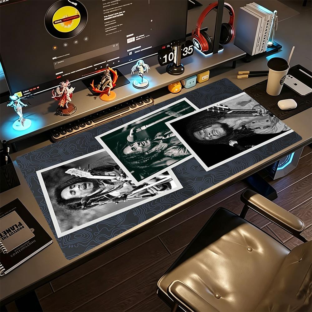 Bob Marley Großes Mauspads Büro-Mauspads Schreibtischmatte Rutschfester Gummiboden Perfektes Geschenk für Gamer Und Profis