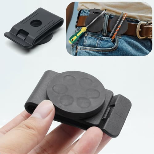Refoiner Belt Clip, Magnetic Belt Holder, Tool Clip with Built-in Magnet, Super Strong Belt Hook, Tool Belt Pouch, Work Tool Holder, Magnetic, Drop Pr