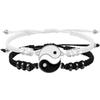 SA&SO General Store® Brățară Reglabilă Tai Chi Yin Yang pentru Cupluri, Prieteni, BFF, Alb-Negru, Brățară de Prietenie, Cadou Unisex pentru Cuplu