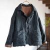 Johnature Women Vintage Turn-down Collar Long Sleeve Coats Spring Chinese Style Button Pockets Female Coats
