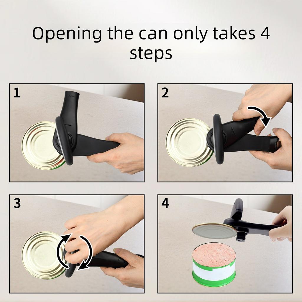Multifunctional Can Opener, Manual Bottle Opener, Safe, Labor-saving, Chip-free Cutter
