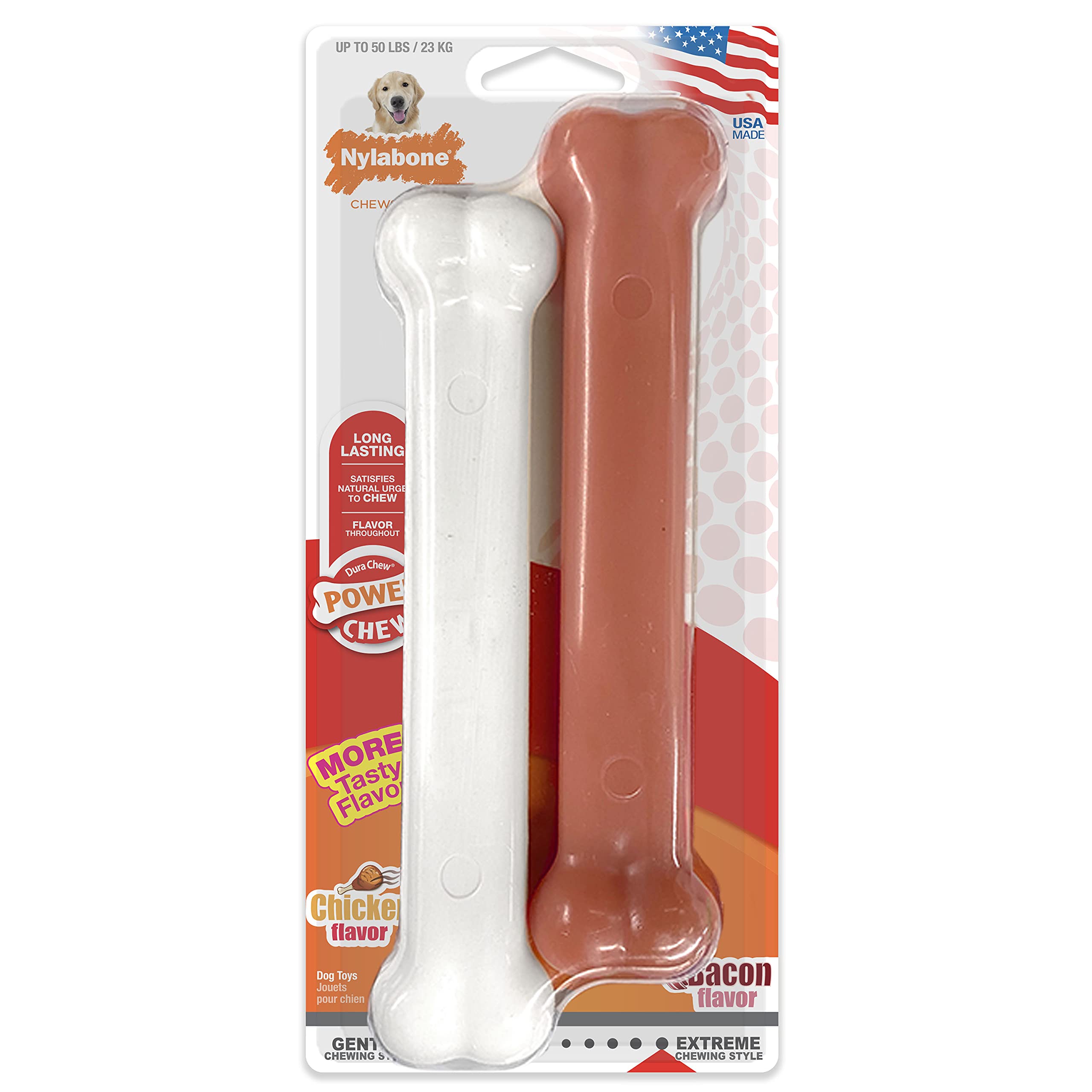 

Nylabone Durachu Bacon Chicken Twin Pack & (Giant)
