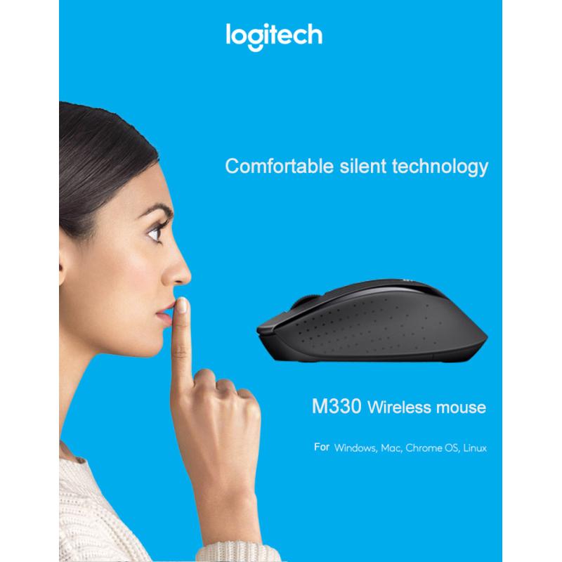 Logitech M330 Kabellose Maus Leise Maus mit 2,4 GHz USB 1000DPI Optische Maus für Büro Zuhause