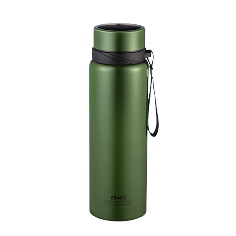 Large Capacity Stainless Steel Insulated Travel Kettle with Lanyard - Customizable Sports Water Bottle