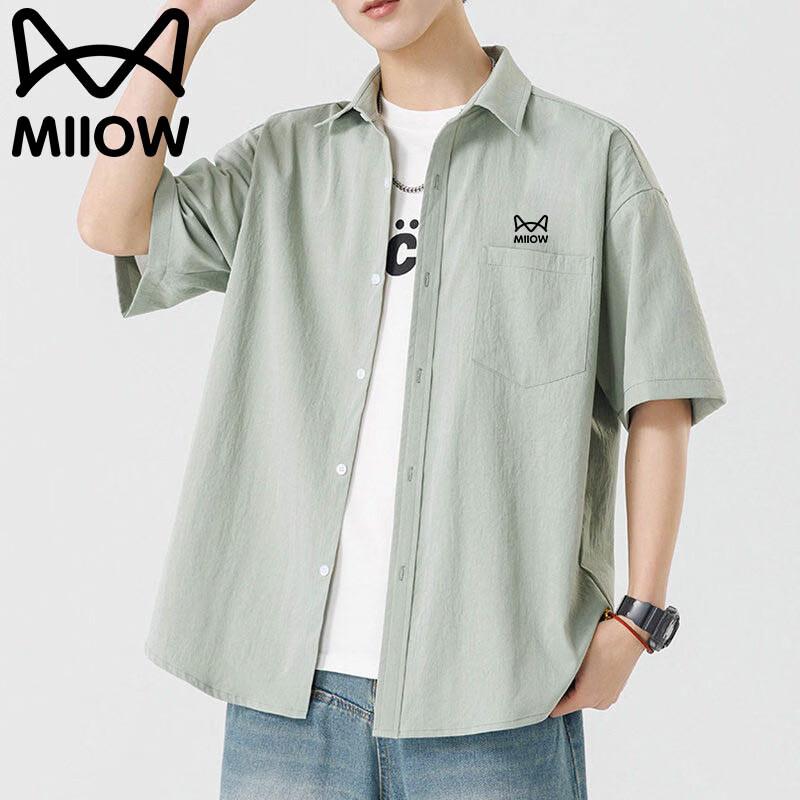 MiiOW Men s Casual Short-Sleeve Top L
