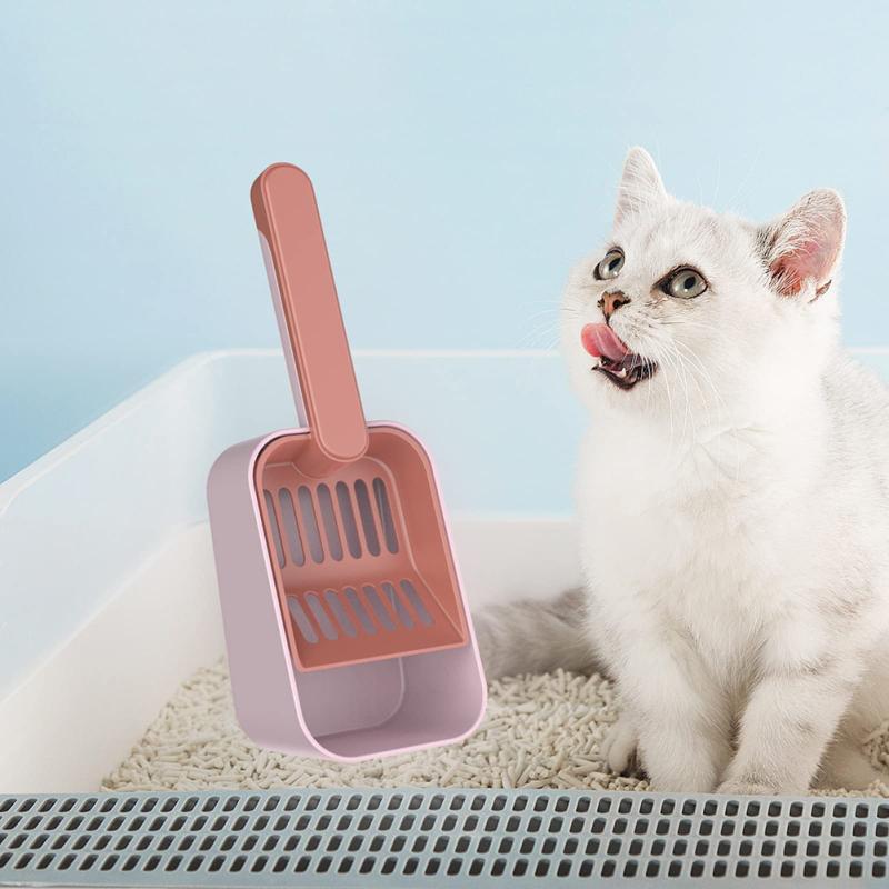 Cat Litter Shovel With Holder Multi-purpose Deep Large Capacity Cat Litter Scoop Pet Cleaning
