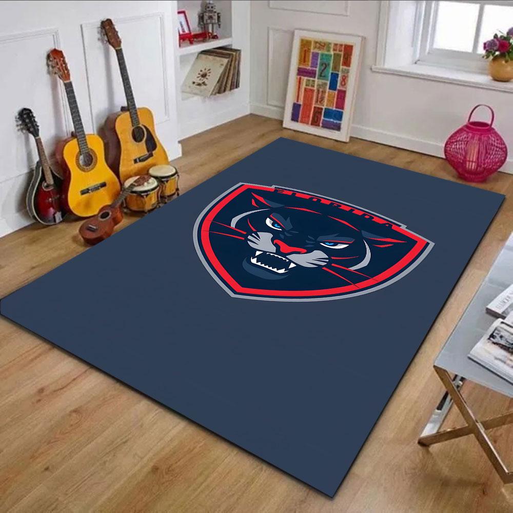 Fierce Panther Logo Design Patterned carpet, non slip mat suitable for living room and bedroom sofas