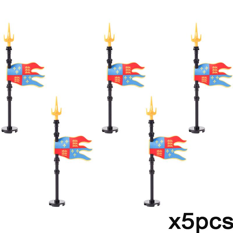 MOC Mittelalterliche Flagge Burg Serie Bausteine Figuren Zubehör Löwe Adler Altes Rom Burg Ritter Umhang Steine Spielzeug Geschenk