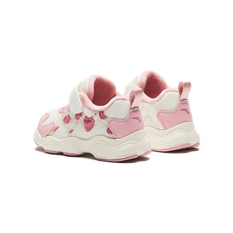 Anta Comfortable Versatile Low-Top Walking Shoes Baby Shoes White Pink 322340004-1