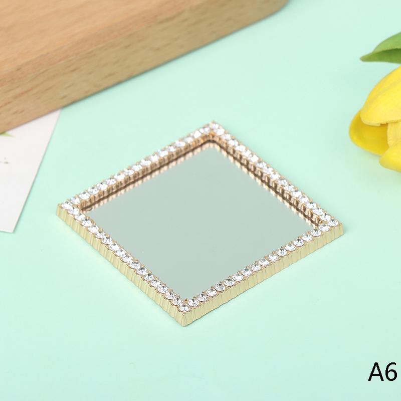 Dolls Makeup Furniture Toy Accessories Dollhouse Miniature Vintage Glod Vanity Mini Doll House Mirror, Dressing Mirror, Comb