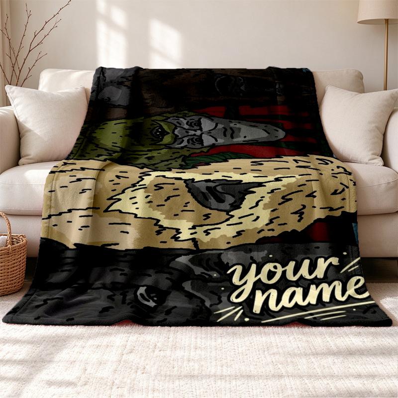 the big lez show Customizable name outdoor blanket soft cozy and warm Multi-purpose office blanket outdoor camping and travel blanket all