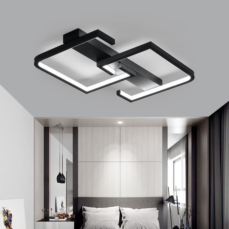 Nordic Remote Control Led Ceiling Lights Modern Bedroom Ceiling Light 220v Living Room Black Dimmable Led Ceiling Lamps Lighting