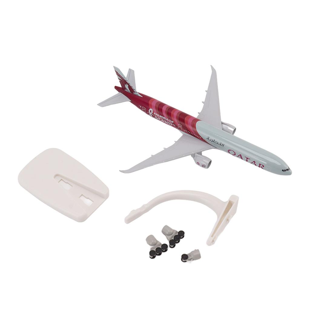 Airplane Model Alloy Home Decoration Complete Engraved Lines Simulated Stable Base Airways Plane