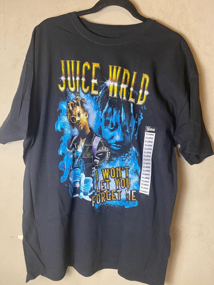 Juice Wrld   Я не дам тебе забыть меня  Черная графическая футболка Streetwear Размер XL - Новая без бирок Унисекс Футболка S