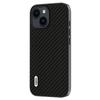ABEEL Carbon Fiber Texture Phone Case for iPhone 15,PU Leather Coated PC+TPU Phone Cover