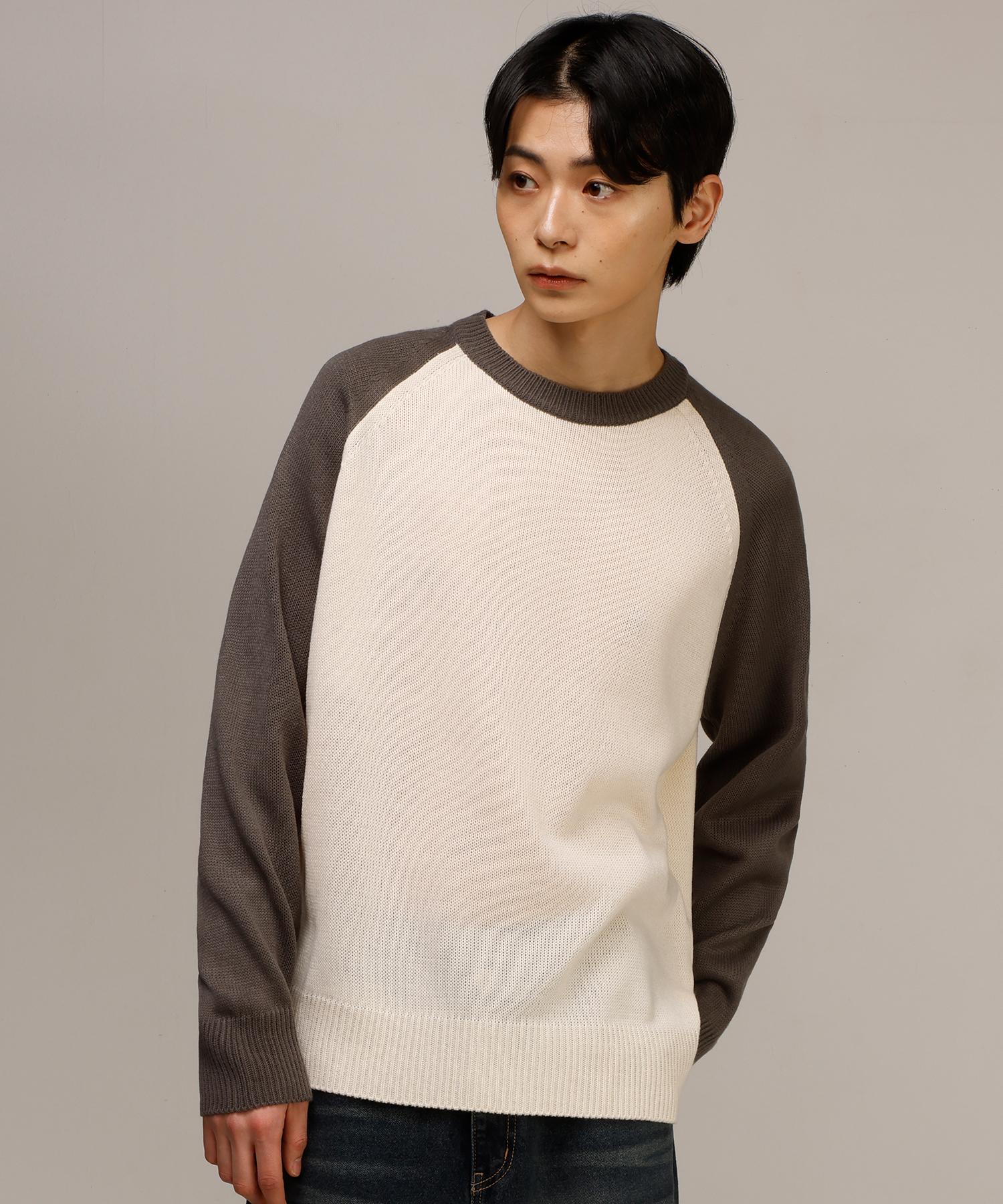 Signature Color Raglan Knit [Gray] Gray/M