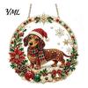 Innovative Holiday Gifts for Relatives Christmas Hanging Diamond Art Ornament, 2D Acrylic Pearl Painting Ornaments Tree Pattern Suncatcher,