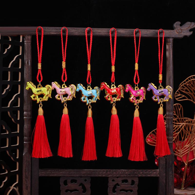 1/6 st 2026 Hästens år Vägghängande prydnad Hänge Lyckobringande Nyår Oljedropps Hästhänge Dekor Hemhängande Tillbehör