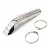 Black /Chrome Motorcycle Curved Exhaust Muffler Pipe Heat Shield Cover Guard Protector Universal for Honda Harley