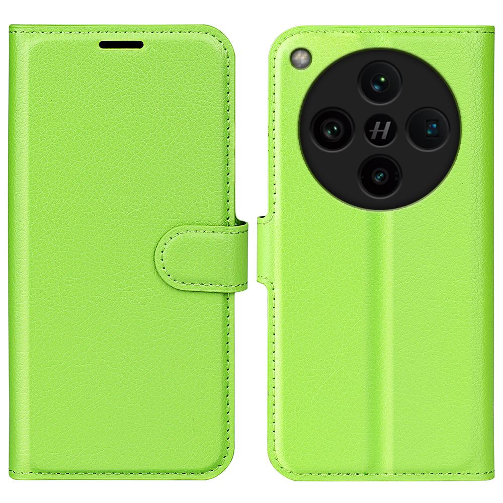 

Для Oppo Find X8 Pro 5G чехол Litchi Texture противоударный кожаный кошелек чехол для телефона Green