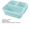 Lunch Box Portable Three-Compartment Food Storage Container Dust-Proof Reusable Storage Box