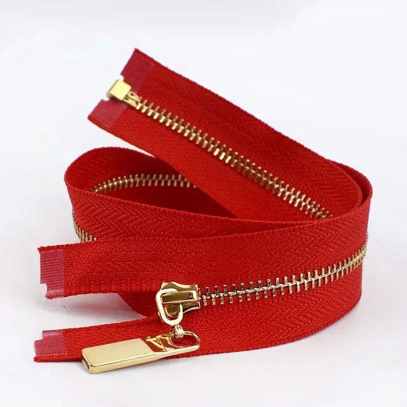 2/5Pcs 3# 40-70cm Open-end Metal Zippers for Sewing Jacket Coat Zipper Tapes Clothes Tent Zip Repair Kit DIY Garment Accessories
