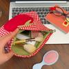 Woman Makeup Bag Cute Red Grid Tomato Toilet Bag Large Capacity Hand in Hand Bag for Traveling Simple and Versatile Makeup Storage Bag Clutch Bags