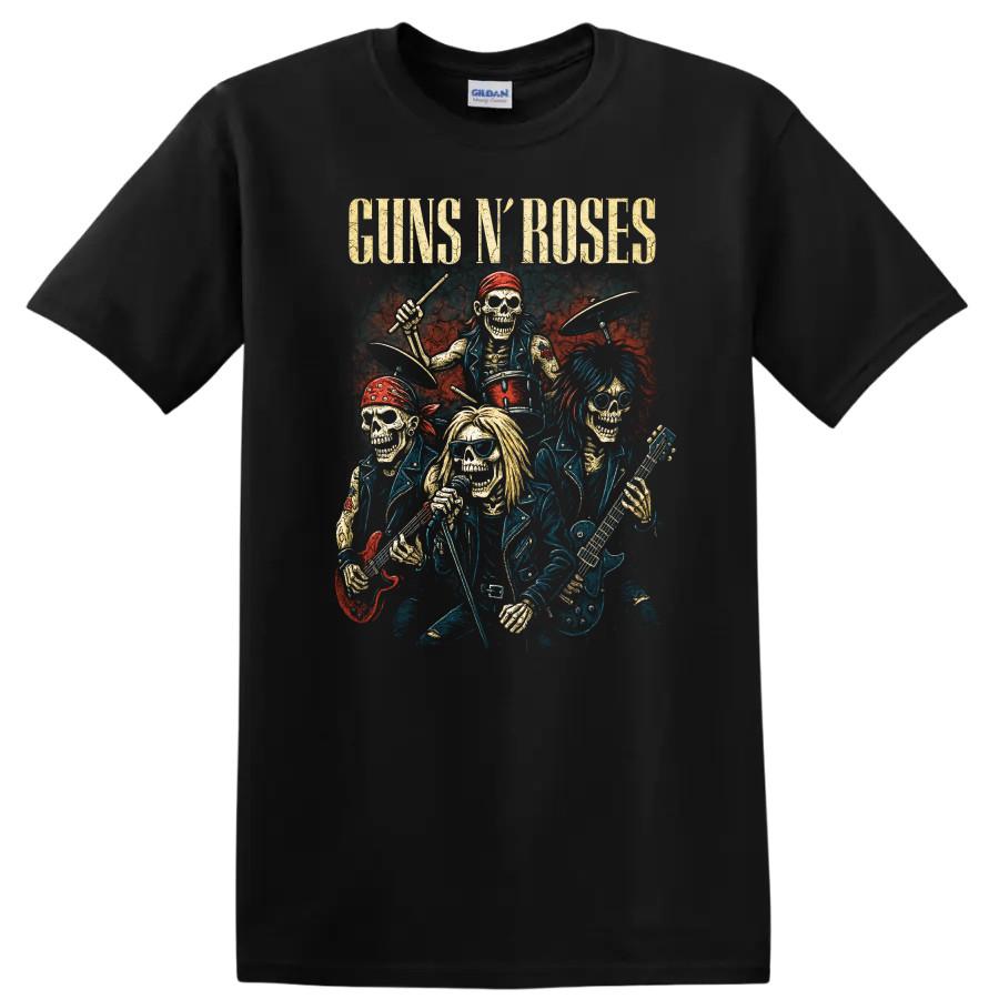 Skull Rock Band T Shirt Retro Heavy Metal Legends Tee Vintage Music Art