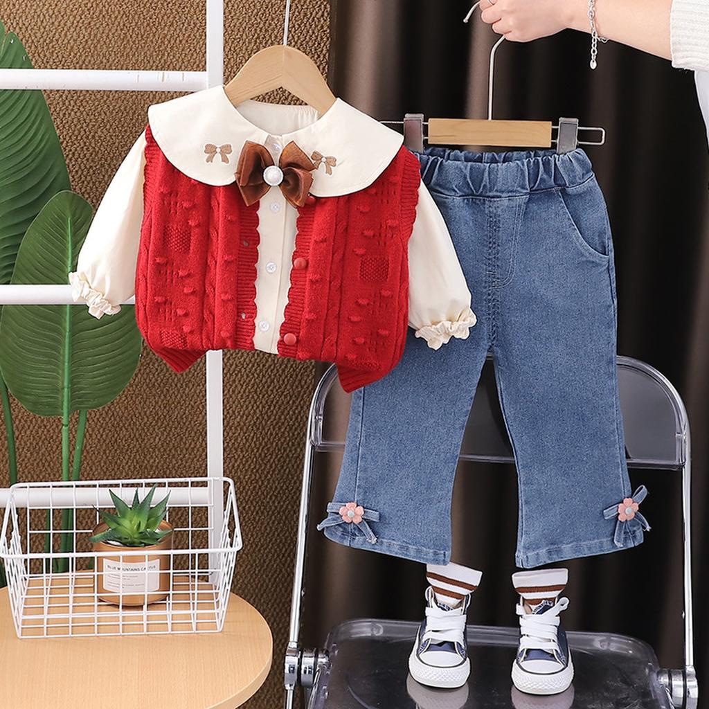 Kids Casual Long-Sleeve Set, Comfortable Daily Wear Outfits