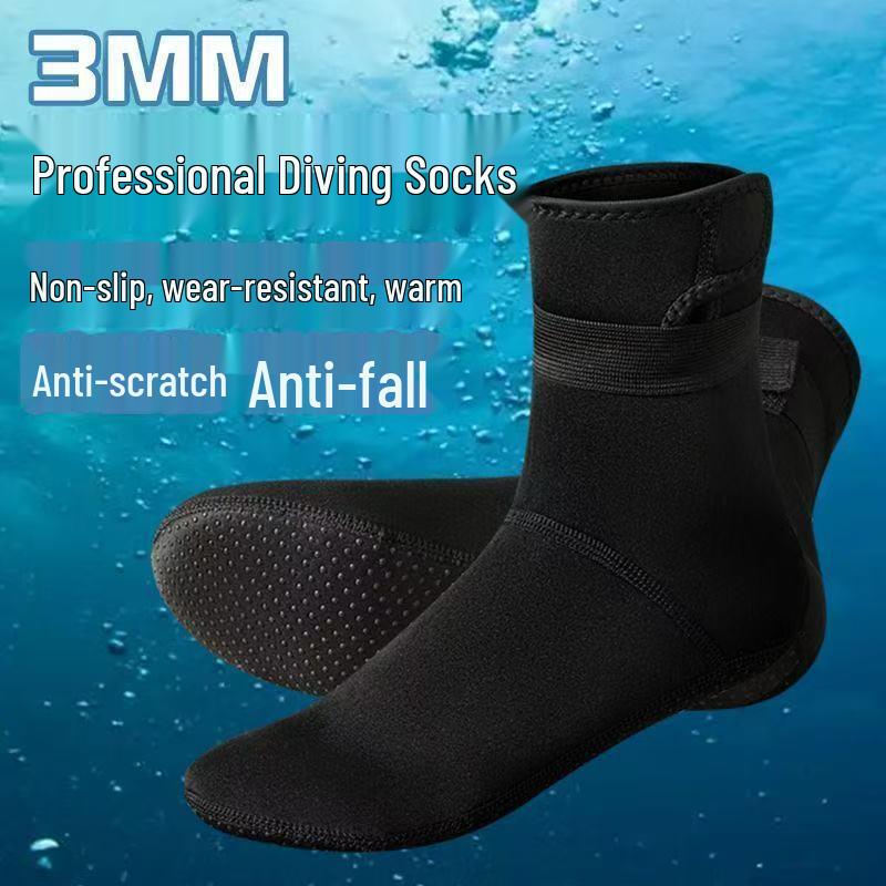3/5mm Unisex Non-slip Thickened Diving Socks for Cold Protection and Warmth In Winter Swimming, Snorkeling, and Surfing.
