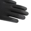Black PU Coated Work Gloves, Nylon High-Elasticity Lightweight Breathable Non-Slip Wear-Resistant Dustproof, 12 Pairs, Large Size L