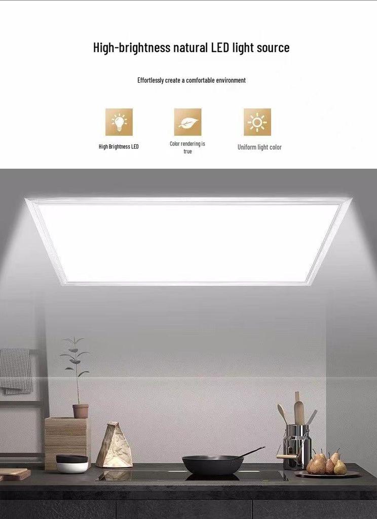 30x60 Integrated LED Ceiling Light - Kitchen & Bathroom Flat Panel 300x600