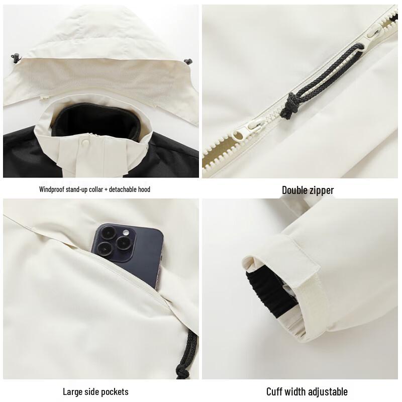 EASTERN CAMEL Unisex 3-in-1 Outdoor Windbreaker Jacket