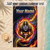 Soccer Theme Soft Beach Towel Personalized Custom Name Text Towel Portable for Beach Pool Travel