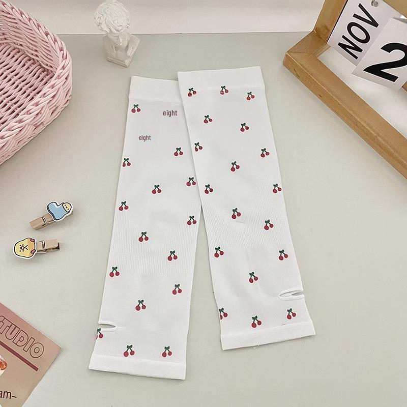 Kids' Ice Silk Sun Protection Arm Sleeves: Cute Cartoon Design for Boys and Girls