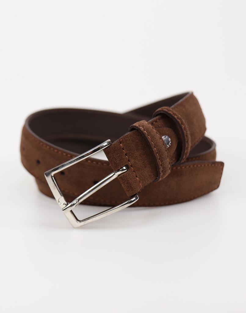 IKALOOK Italy Cowhide Solid Suede Belt Abe102