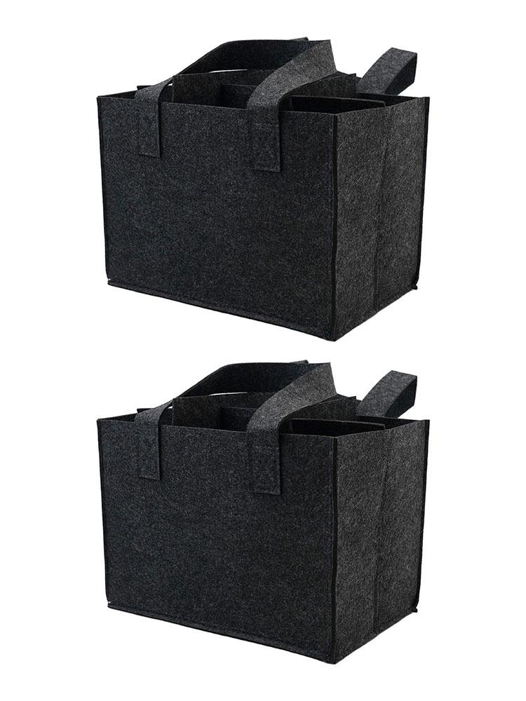 Herren Bierflaschen-Träger für 6 Flaschen Filztasche Farbe Grau Praktisch und Umweltfreundlich Perfekt für Picknicks und Outdoor-Veranstaltungen