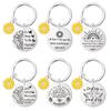 Versatile Stainless Steel Key Sunflower Accessory Keychain Send To Friends Thanksgiving Small Gift Laser In Stock Keychain for Backpack Bag Pendant