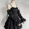 Elegant Lace Trimmed Chiffon Arm Sleeves With Ruffled Detail Photoshoot Costume Sleeves For Cosplay And Anime Fashion
