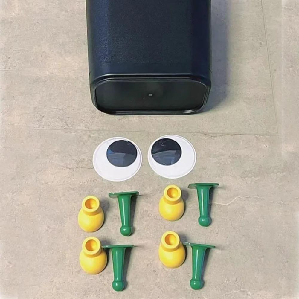 Kawaii Funny Garbage Bin with Feet Cartoon Garbage Can Creative Big Eyes Trash Can  Bathroom
