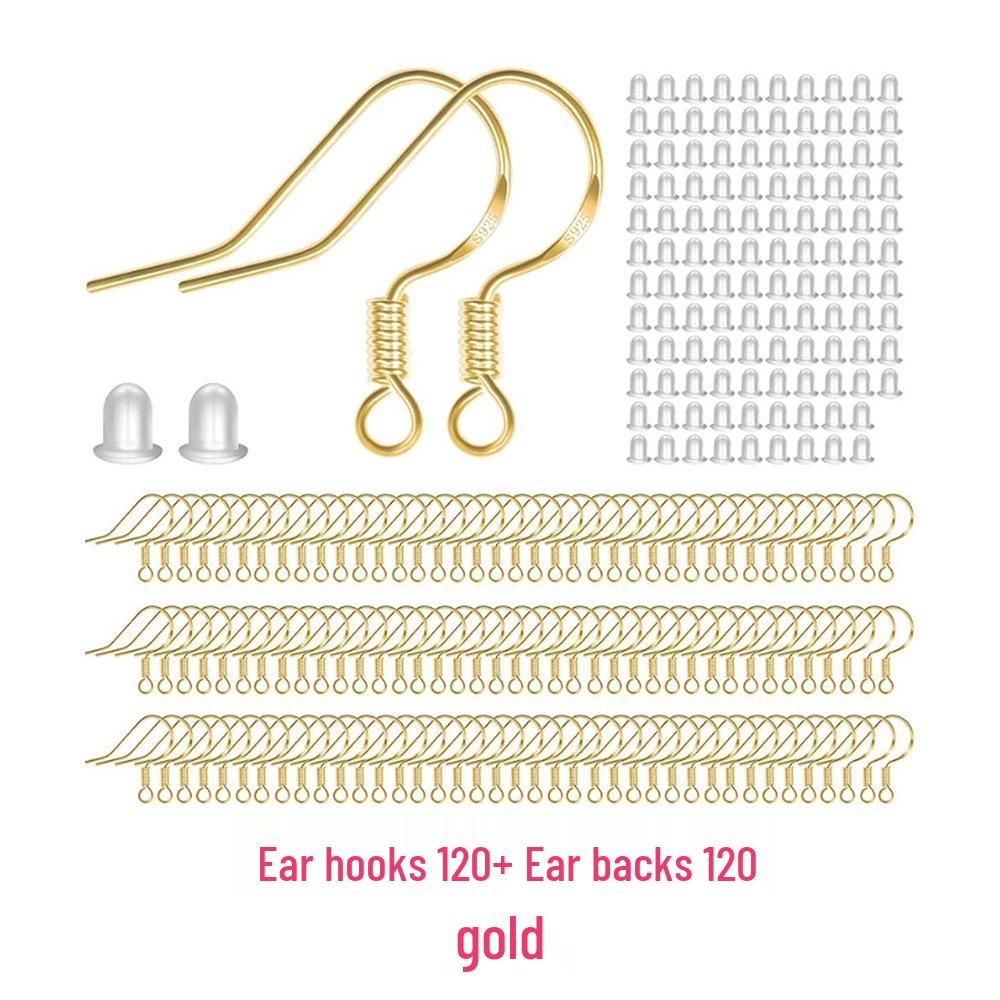 Gold-Plated S925 Silver Copper Ear Hooks for DIY Handmade Earrings