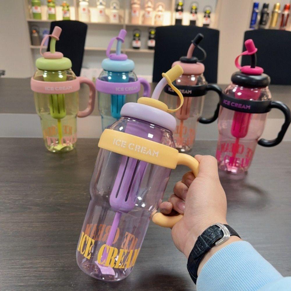PC Sports Water Bottle Tea Infuser Lucky Belly Cup Water Bottle with Handle and Straw Travel