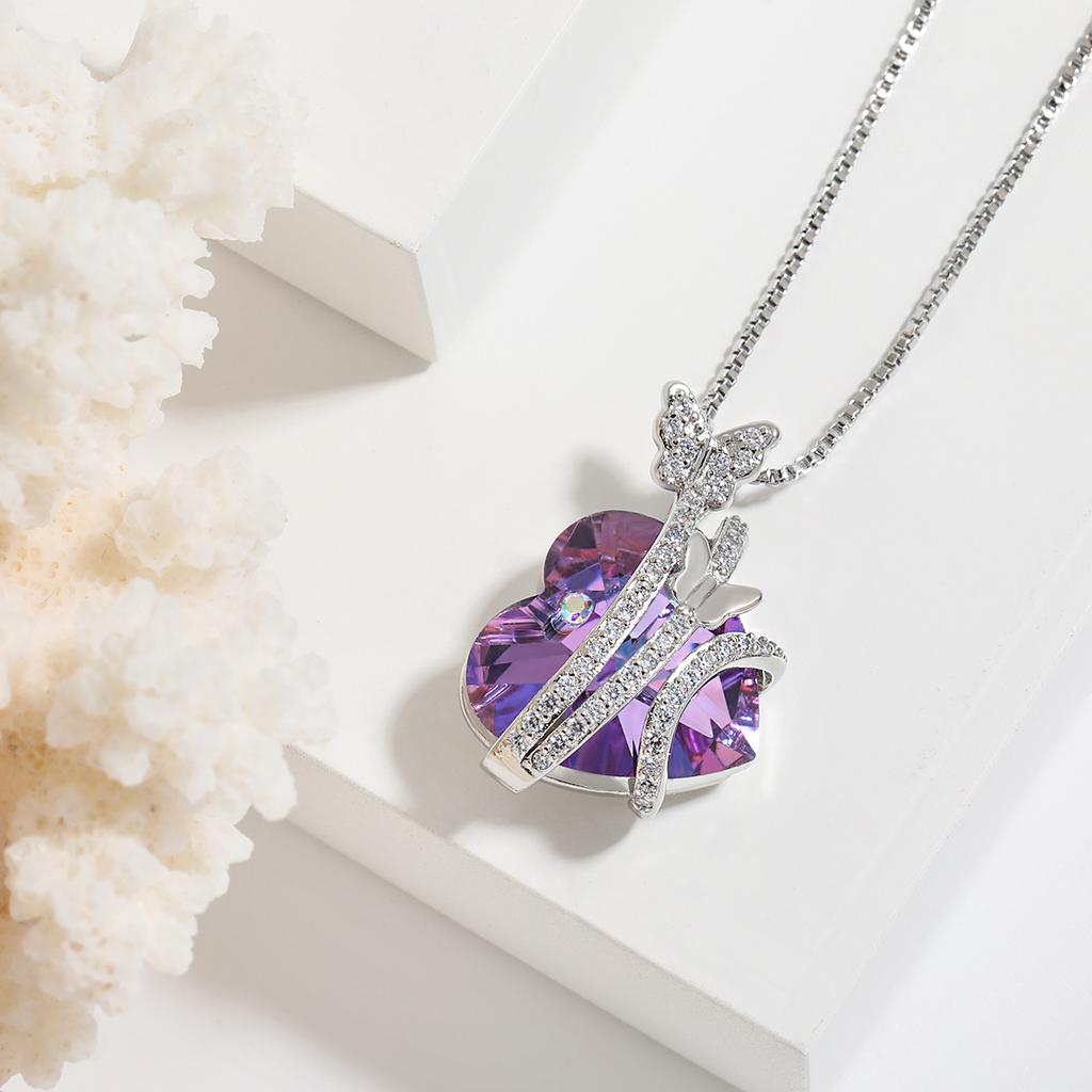 Fashion Items, Mother's Day Gifts Symphony Ocean Heart Butterfly Love Necklace