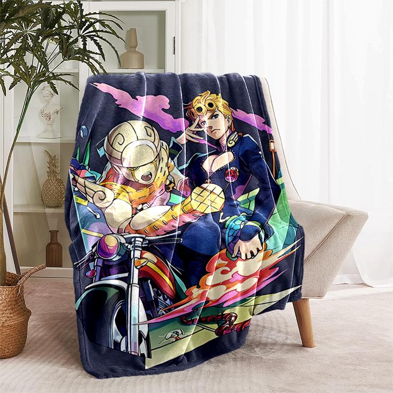 1pc Blanket JoJo's Bizarre Adventure3 Print Design, Lightweight Blanket for Sofa, Bed- Soft &Warm, Gift for All Seasons like Christmas, Halloween